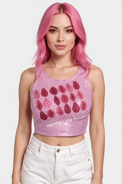 Riffhaus Women's Glitter Crop Top - My VAG (Kesha Period Riff)