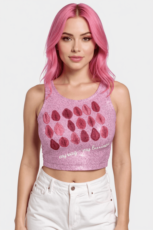 Riffhaus Women's Glitter Crop Top - My VAG (Kesha Period Riff)
