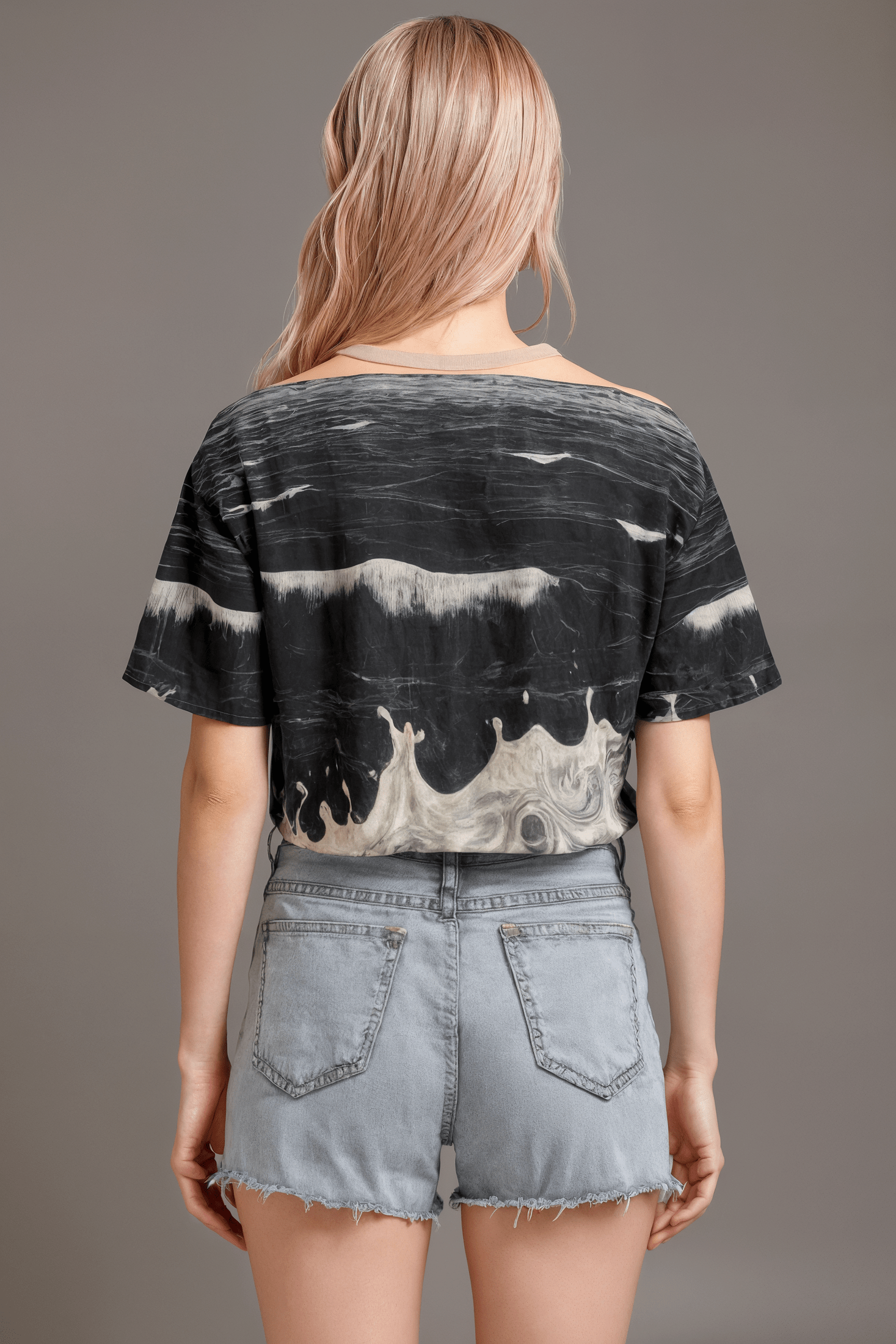 Riffhaus Women's Cropped T-shirt - Waves Japanese Breakfast Melancholy Riff