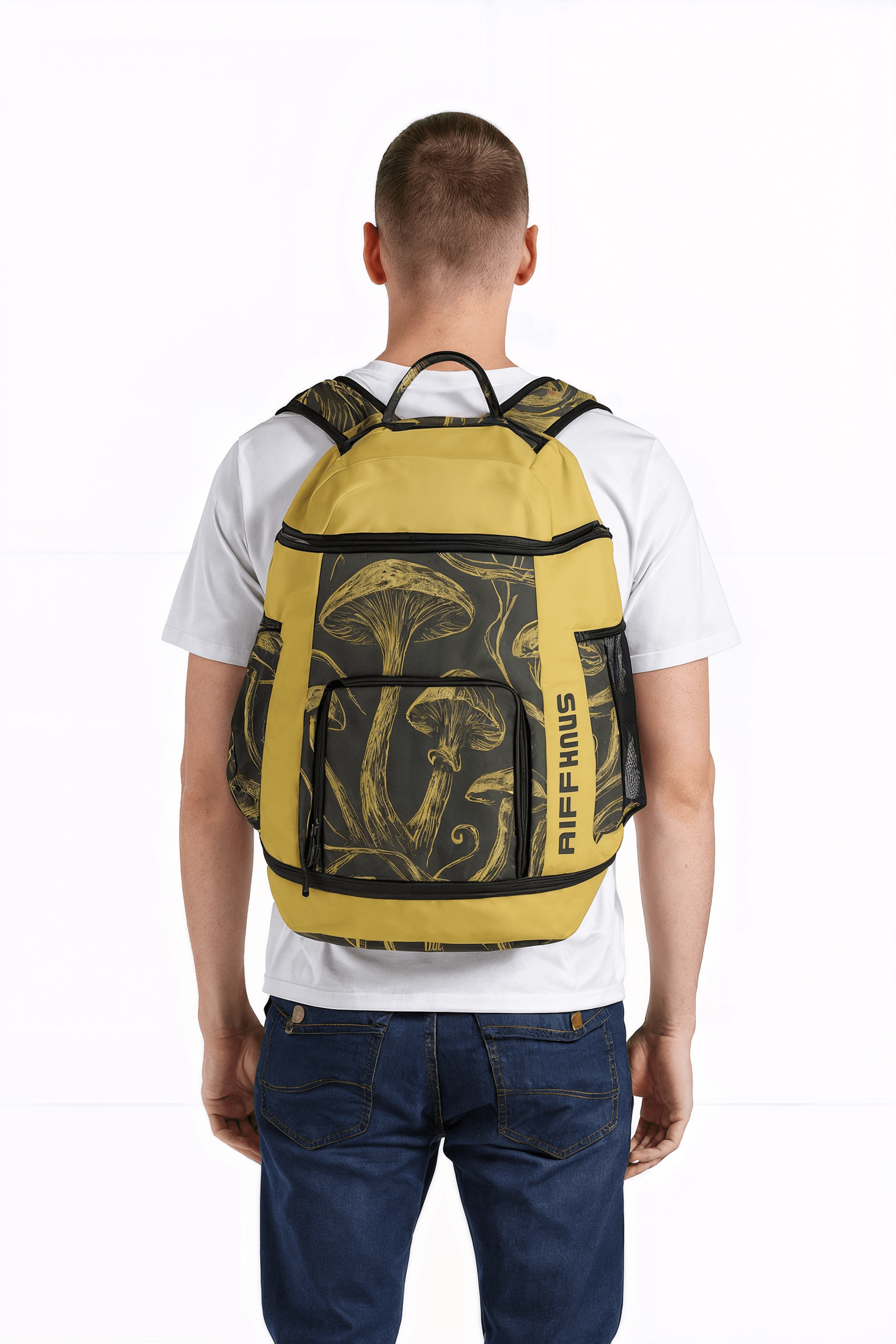 FORGING - Large Backpack with Mushroom Print - Sofia Isella Riff