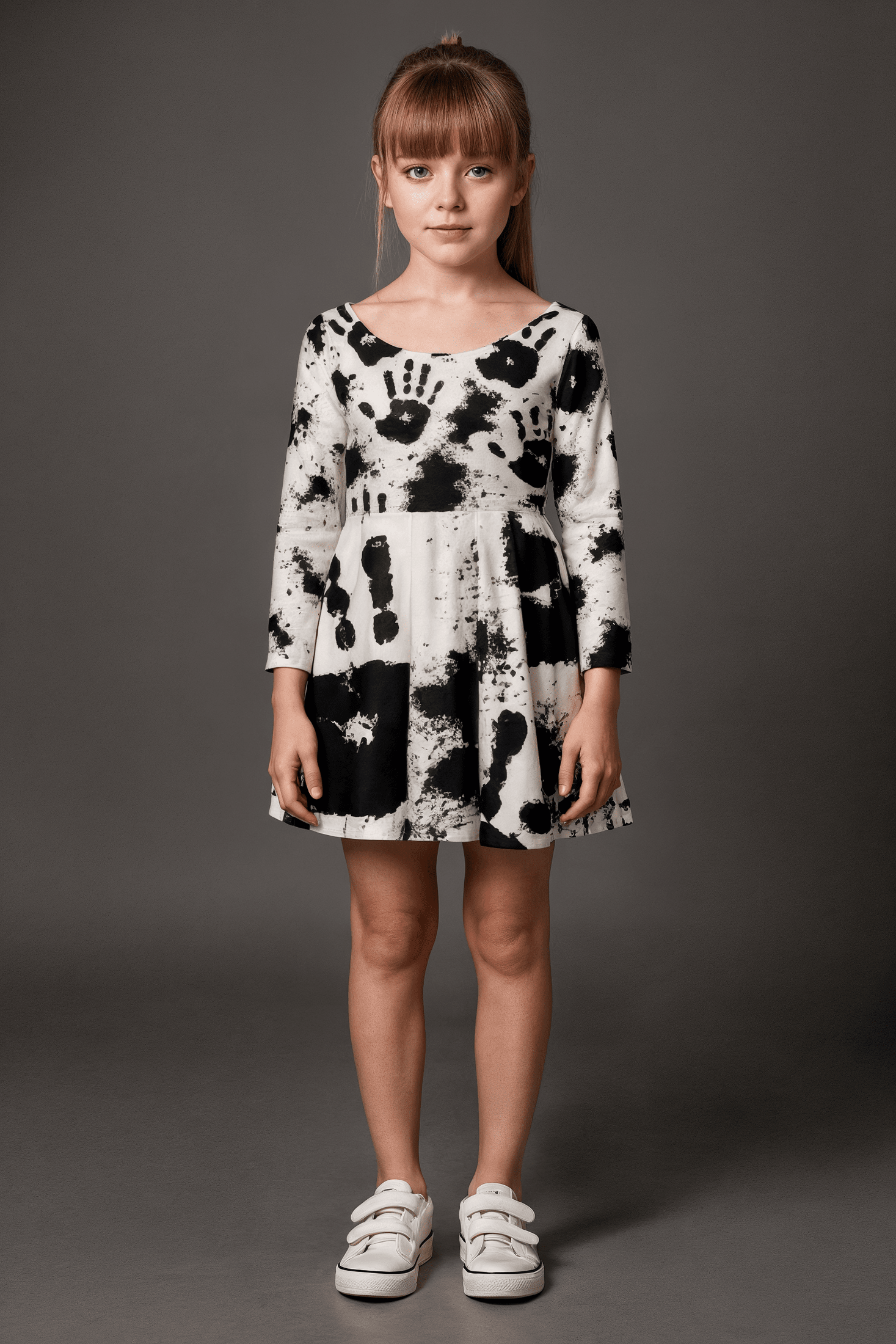 VERBOTEN by Riffhaus - Kid's Long Sleeve Dress - Sofia Isella Riff