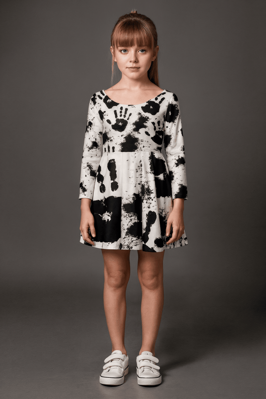 VERBOTEN by Riffhaus - Kid's Long Sleeve Dress - Sofia Isella Riff
