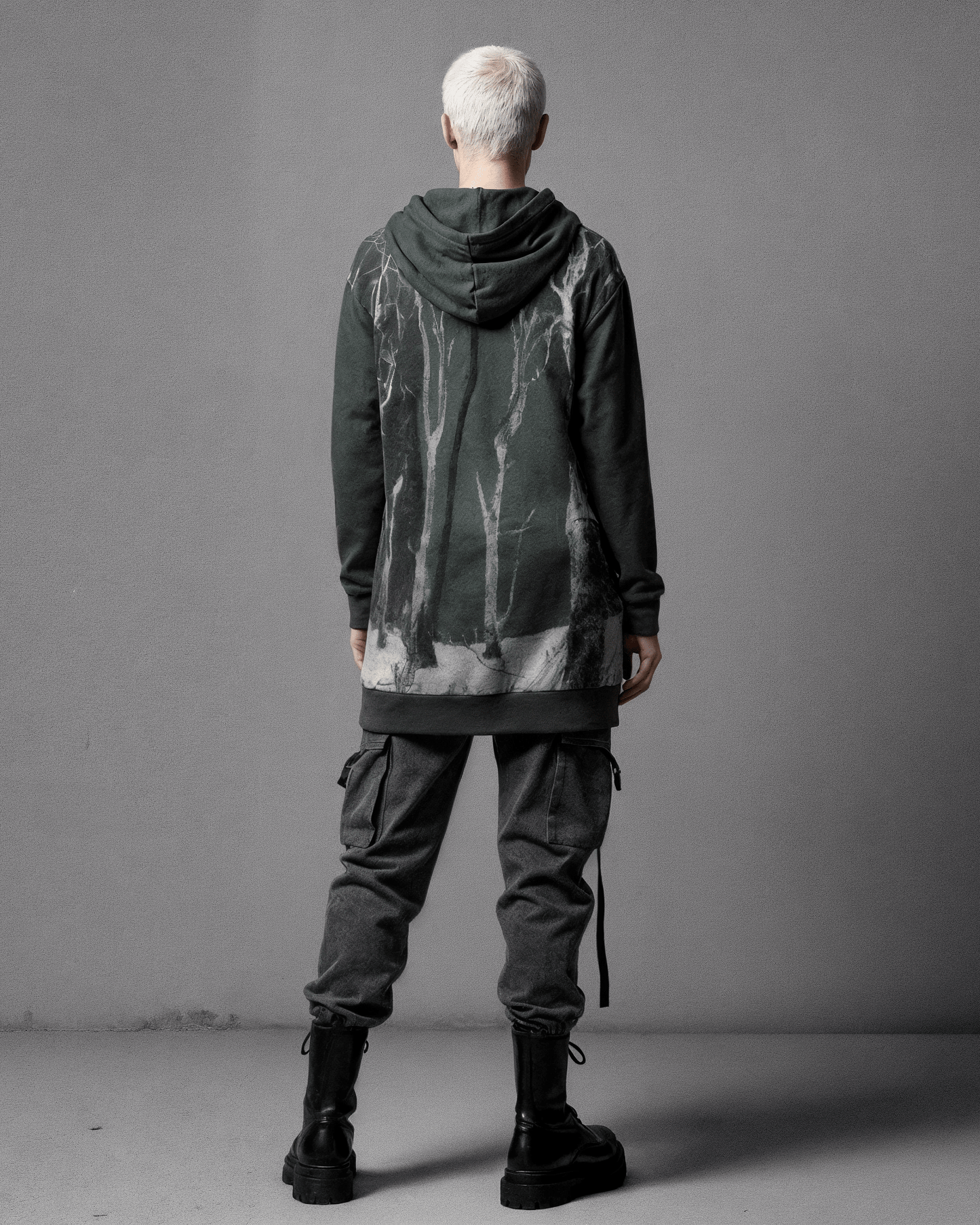 LAST TREES by Riffhaus - Women's Long Hoodie - Aurora Frozen Riff